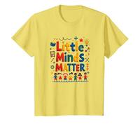 Little Minds Matter - Regalo di apprezzamento per Insegnanti di Asilo Nido Maglietta, Bambini, Limone, 4 Anni