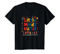 Little Minds Matter - Regalo di apprezzamento per Insegnanti di Asilo Nido Maglietta, Bambini, Nero, 4 Anni