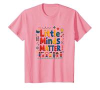 Little Minds Matter - Regalo di apprezzamento per Insegnanti di Asilo Nido Maglietta, Bambini, Rosa, 6 Anni