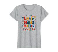 Little Minds Matter - Regalo di apprezzamento per Insegnanti di Asilo Nido Maglietta, Donna, Grigio Melange, S