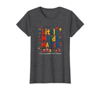 Little Minds Matter - Regalo di apprezzamento per Insegnanti di Asilo Nido Maglietta, Donna, Grigio Scuro, L