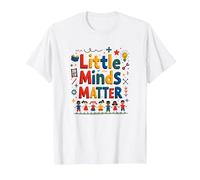 Little Minds Matter - Regalo di apprezzamento per Insegnanti di Asilo Nido Maglietta, Uomo, Bianco, L