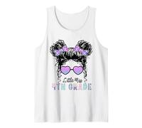 Little Miss 4th Grade Messy Bun Girl Torna a Scuola Il Primo Canotta