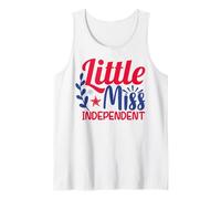 Little Miss Independent Cute 4 luglio patriottico Canotta