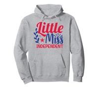 Little Miss Independent Cute 4 luglio patriottico Felpa con Cappuccio