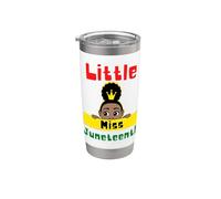 Little Miss Juneteenth Melanin Black Girl Magic Fun per bambini Bicchiere termico in acciaio inox doppia parete