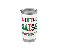 Little Miss Juneteenth Principessa Nera Ragazza Magica Bambino Divertimento Bicchiere termico in acciaio inox doppia parete