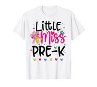 Little Miss Pre-K Crew Squadra prescolare Ritorno a Scuola Ragazze Maglietta