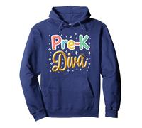 Little Miss Pre-K Diva | Principessa Prescolare Felpa con Cappuccio, Unisex per Adulti, Navy, L