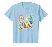 Little Miss Pre-K Diva | Principessa Prescolare Maglietta, Bambini, Celeste, 2 Anni