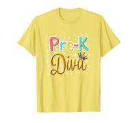 Little Miss Pre-K Diva | Principessa Prescolare Maglietta, Uomo, Limone, L