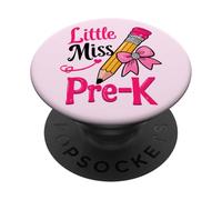 Little Miss Pre K - Fiocco per ragazze, primo giorno di PRE-K PopSockets PopGrip Adesivo