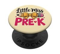 Little Miss Pre K - Fiocco per ragazze, primo giorno di PRE-K PopSockets PopGrip Adesivo