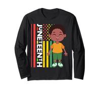 Little Mister Juneteenth Prince Black Boy Melanin Son Bruh Maglia a Manica