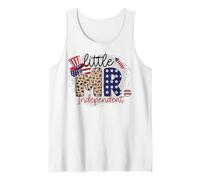 Little Mr. Independence US Flag Day luglio 4 Patriotic Men Boy Canotta