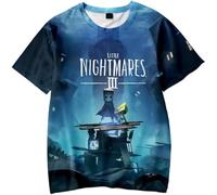 Little Nightmares 3 Merch - Maglietta 3D alla moda, girocollo, manica corta, unisex, estiva, Harajuku Wear, Stile 1, M/alto