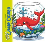 Little Ocean Coloring Book: Bold & Easy Cute Sea Creatures for Teens and Adults