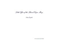 Little Office of the Blessed Virgin Mary Latin/English paperback