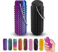 Little Ouchies - Portachiavi antistress per alleviare l'ansia, per alleviare il dolore, agitare, fidget toy, idea regalo per gli amici (viola + nero)