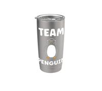 Little Penguins animal cute minimalist simple team Penguin Bicchiere termico in acciaio inox doppia parete