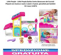 Little People Barbie Centro Benessere Cuccioli Playset Musica Suoni 2 Piani Bamb