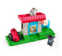 Little People - Casetta delle Caprette, playset a tema fattoria con rampa e porta, 2 caprette e 1 bottiglia per dar loro da mangiare incluse, giocattolo per bambini, 1+ anni, HWR85
