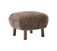 Little Petra ATD1 Pouf Pelle di Pecora Sahara/ Noce