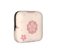 Little Pink Cherry Blossoms - Borsa compatta per assorbenti igienici, da donna, con cerniera, per il trasporto quotidiano