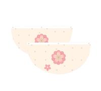 Little Pink Cherry Blossoms Half Circle Bunting Flag Outdoor Hanging | 2 striscioni impermeabili a 3 occhielli per portico, recinzione e balcone. Eventi patriottici della Giornata
