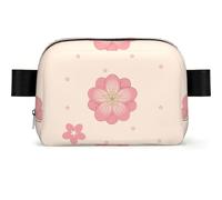 Little Pink Cherry Blossoms - Marsupio quadrato alla moda per uomo e donna, impermeabile, borsa a tracolla per viaggi e corsa
