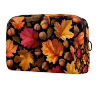 Little Pink Strawberry Ice Cream Background Cosmetic Makeup Bags - Piccola borsa da viaggio con cerniera, portatile, organizer per trucchi per donne e ragazze, Multicolore 09, 18.5x7.5x13cm