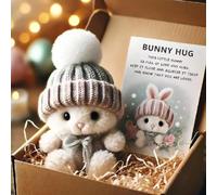 Little Pocket Easter Bunny Abbraccio con tasca per carte edificante fatto a mano orso mini