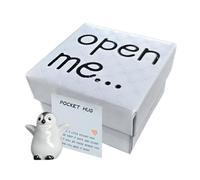 Little Pocket Penguin - Statuetta in miniatura di incoraggiamento, piccola mascotte di uccellino in resina, comodo ciondolo a portafoglio | Accessorio hardware da scrivania per diffondere gioia
