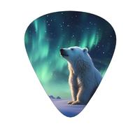 Little Polar Bear Plettri per chitarra di dimensioni sottili, medie e spesse, set da 12 pezzi, adatti per chitarra elettrica e vari strumenti
