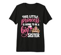 Little Princess Big Sister Annuncio Design Maglietta Premium
