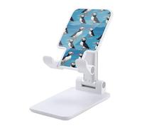 Little Puffins - Supporto per telefono cellulare pieghevole con stampa, regolabile, accessorio da viaggio, 16,5 x 8,9 x 6,3 cm