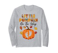Little Pumpkin On The Way Fall Gravidanza Rivela Maglia a Manica