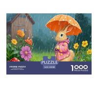 Little Rabbit in The Rain Puzzle Giochi 1000 Pezzi Per Adulti E Ragazzi Arte Interesting Puzzle Adulti Foto 52x38cm/1000pcs