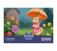 Little Rabbit in The Rain Puzzle Giochi 1000 Pezzi Regalo Per Amore E Amico Arte Interesting Puzzle Adulti Idea Regalo Per 70x50cm/1000pcs