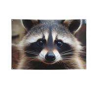 Little Raccoon Face Banner Party Decor Sfondo Bandiera Festa di Compleanno Fotografia Sfondo Decorazione Banner e Segnali Decorazione da Parete Banner Feste Forniture Bomboniere 180 x 119 cm