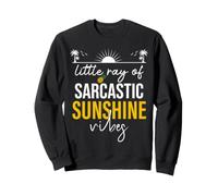 Little Ray of Sarcastic Sunshine Hello Summer Vibes Beach Felpa