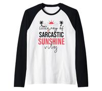 Little Ray of Sarcastic Sunshine Hello Summer Vibes Vacation Maglia con Maniche Raglan