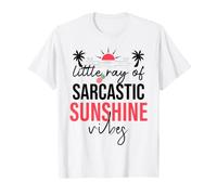 Little Ray of Sarcastic Sunshine Hello Summer Vibes Vacation Maglietta