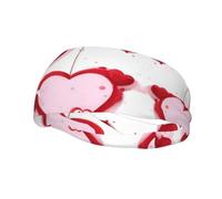 Little Red Heart Sports - Fascia per capelli assorbe il sudore, adatta per corsa, yoga, fitness, ciclismo e tennis