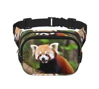 Little Red Panda Animal Marsupio a tracolla regolabile grande marsupio da viaggio unisex