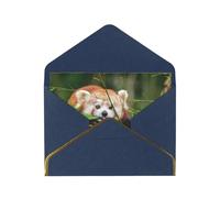 Little Red Panda - Biglietto di auguri in carta perlata con busta, per matrimonio, festa di nozze, invito di Natale