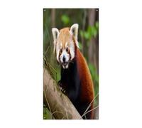 Little Red Panda - Coperture per porta d'ingresso, striscione di benvenuto, grande sfondo divertente, decorazioni per appendere interni ed esterni e buoni regali di primavera per gli amici