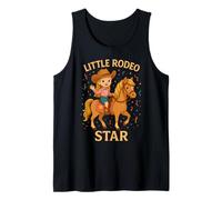 Little Rodeo Star, Cute Cowgirl e Cavallo, Fun Wild West Canotta