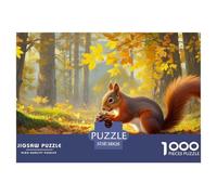 Little Squirrel 1000 Pieces Jigsaw Puzzles For Adults Challenging Game Stress Relieving Entertainment Cultivate The Spirit of Teamwork for Men, Women, Elders, Seniors 38x26cm/1000pcs