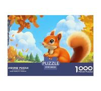 Little Squirrel 1000 Pieces Jigsaw Puzzles For Adults Educational Games Stress Relieving Entertainment Cultivate The Spirit of Teamwork for Family Decorations 38x26cm/1000pcs